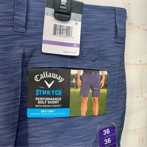 Men’s Calloway golf performance shorts 36 large xl blue new w tags